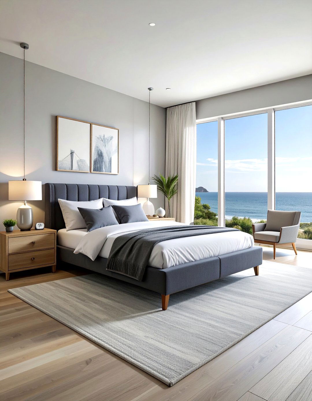 Modern coastal bedroom - 30 coastal gray bedroom ideas