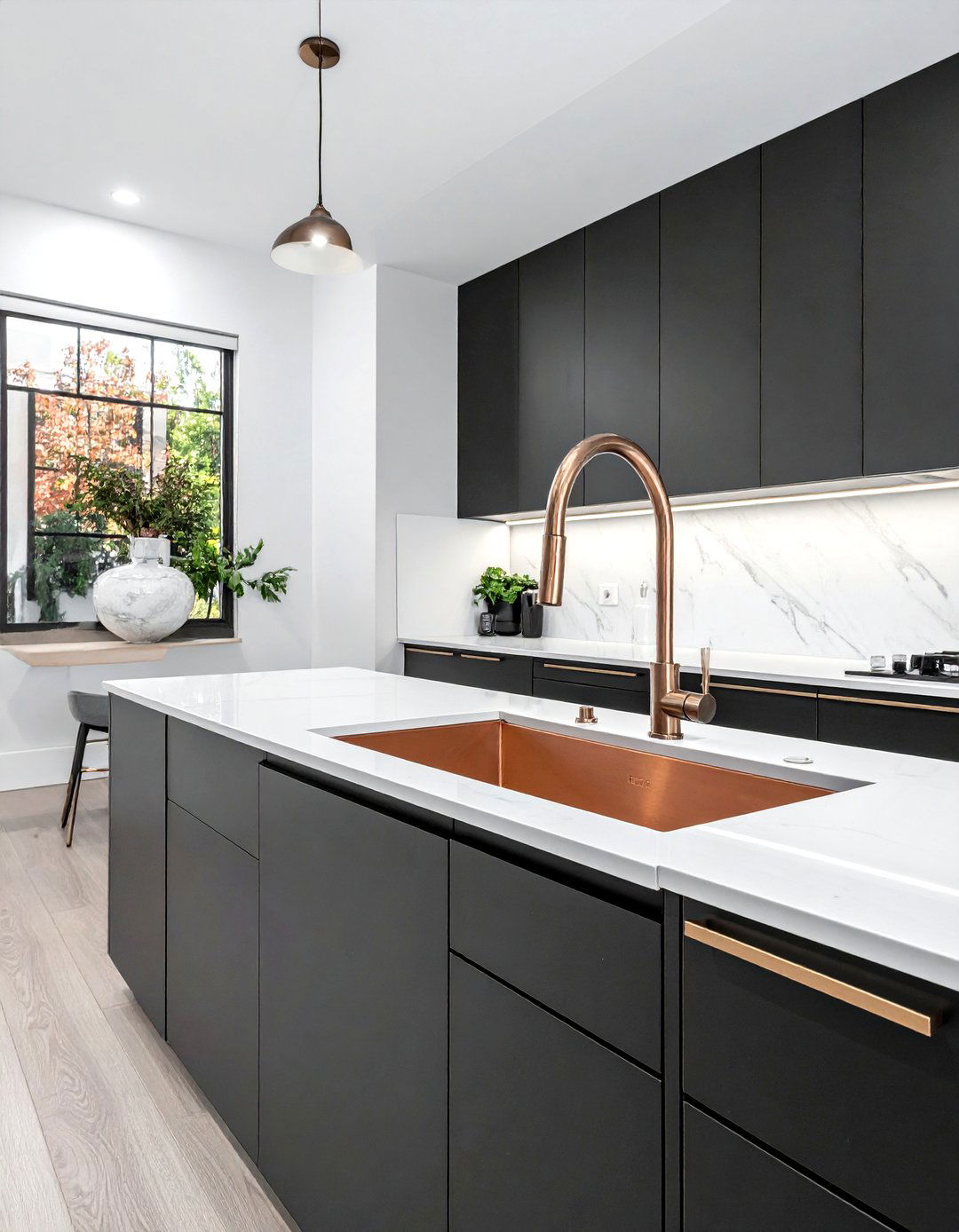 Modern copper sink - 30 copper sink kitchen ideas