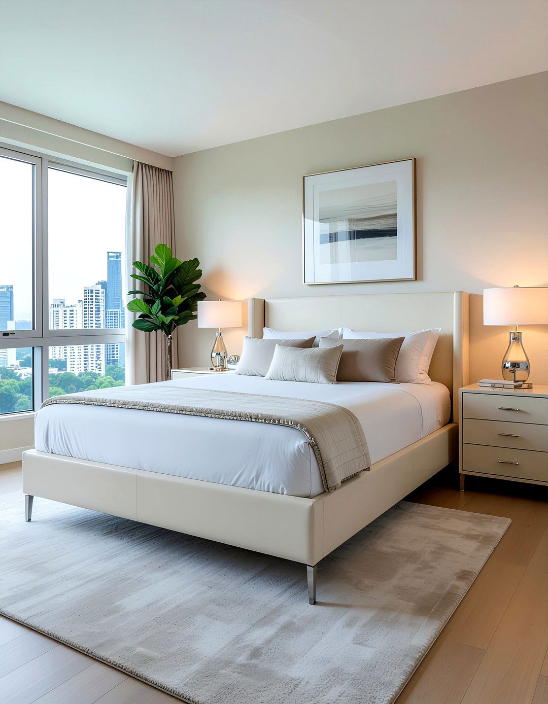 Modern cream bedroom furniture - 30 cream bedroom ideas