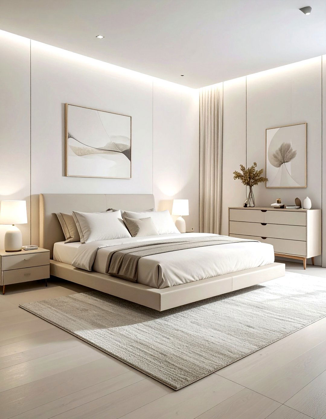 Modern cream bedroom furniture - 30 cream bedroom decor ideas