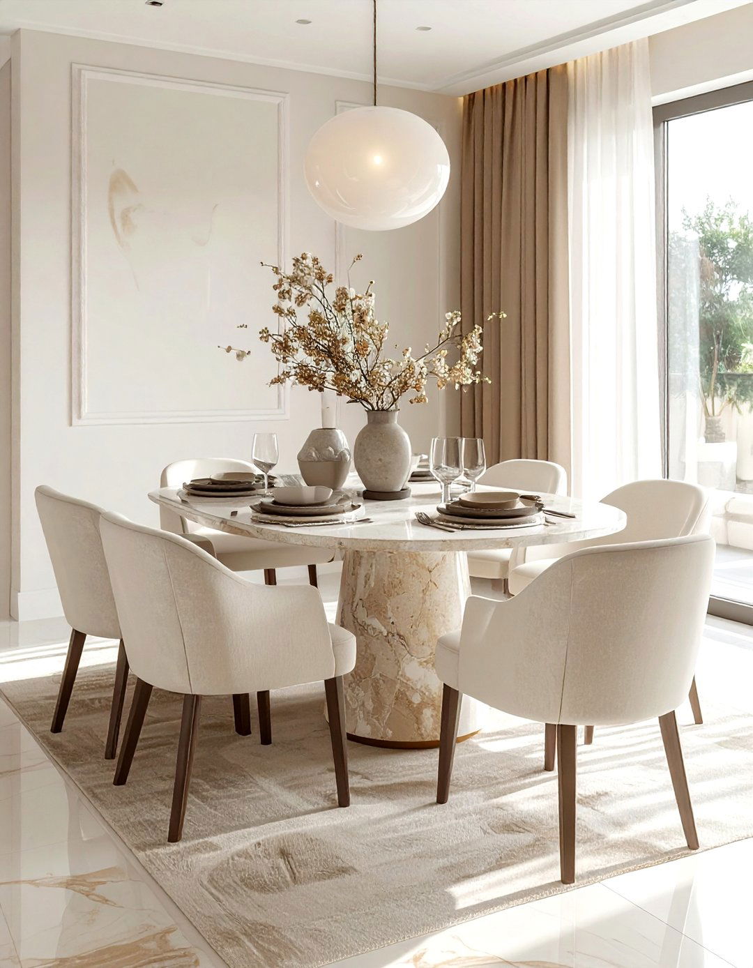 Modern cream dining room - 30 cream dining room design ideas