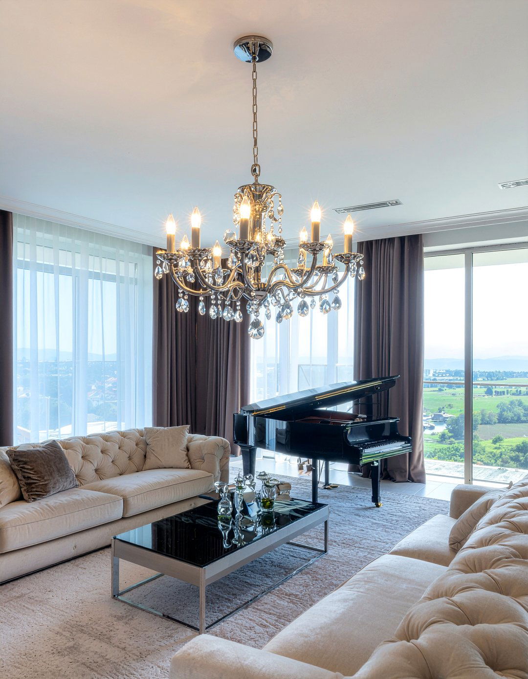 Modern crystal sconce - 30 living room sconces