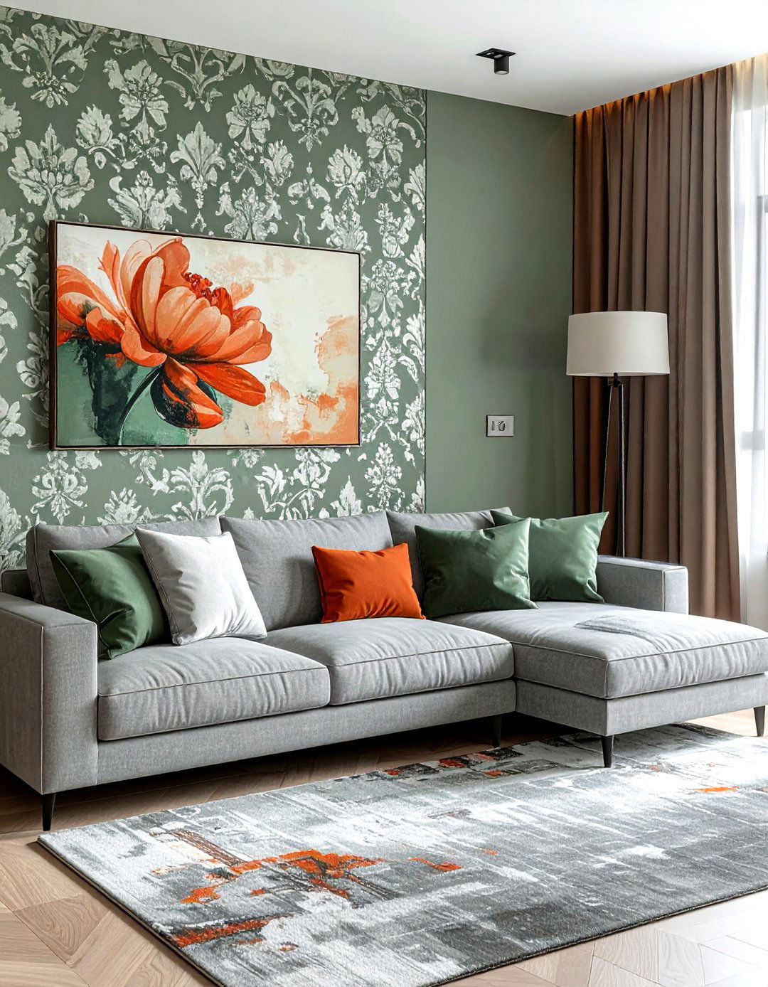 Modern damask wallpaper - 30 damask wallpaper ideas