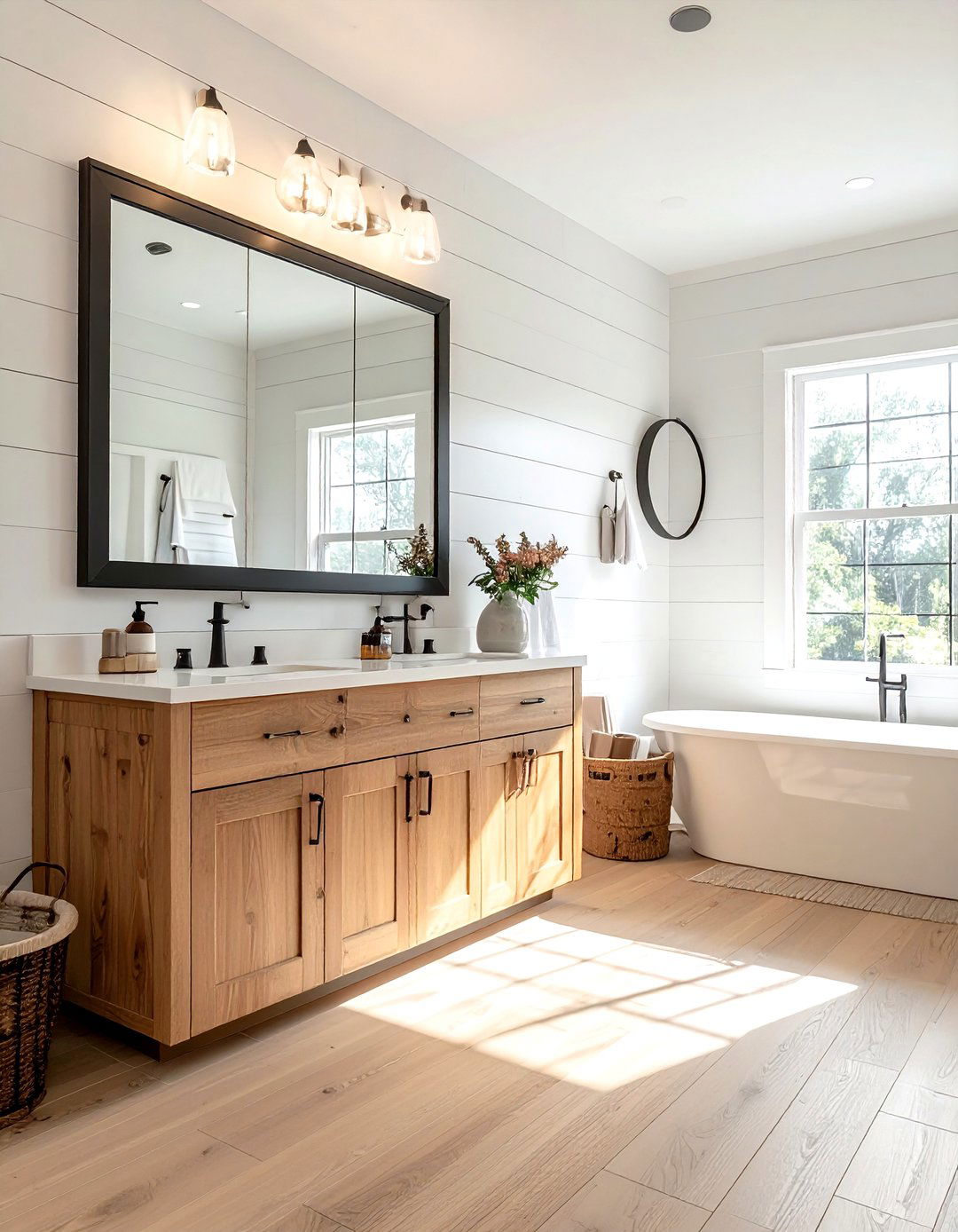 Modern farmhouse bathroom - 30 warm bathroom ideas