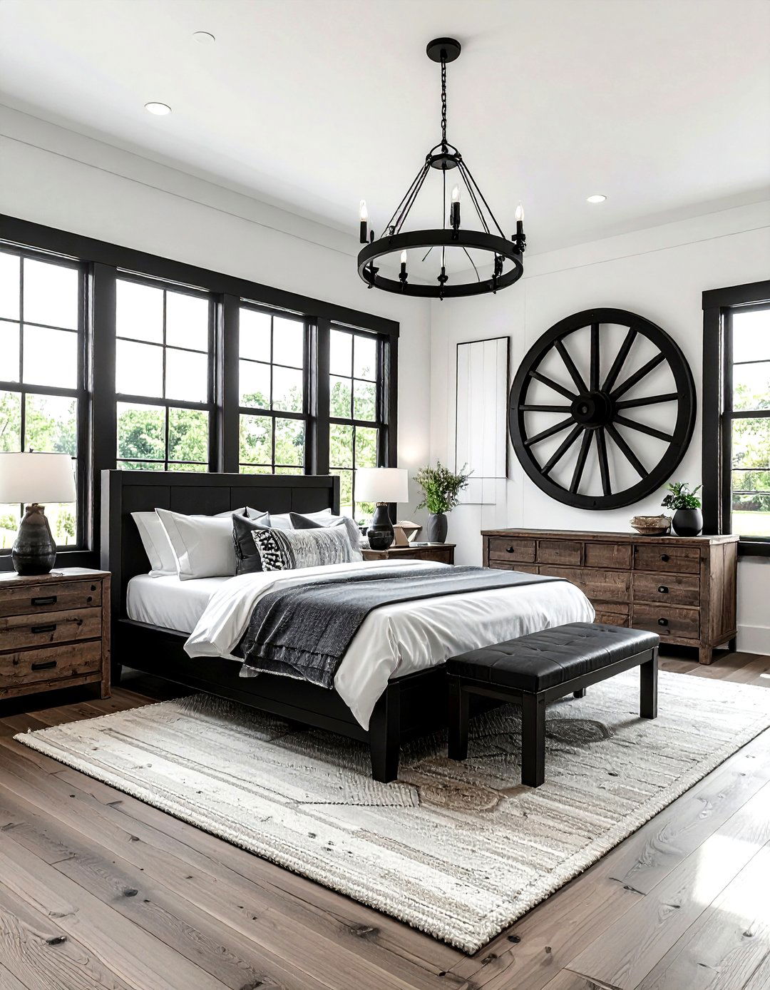Modern farmhouse black bedroom - 30 farmhouse black bedroom ideas