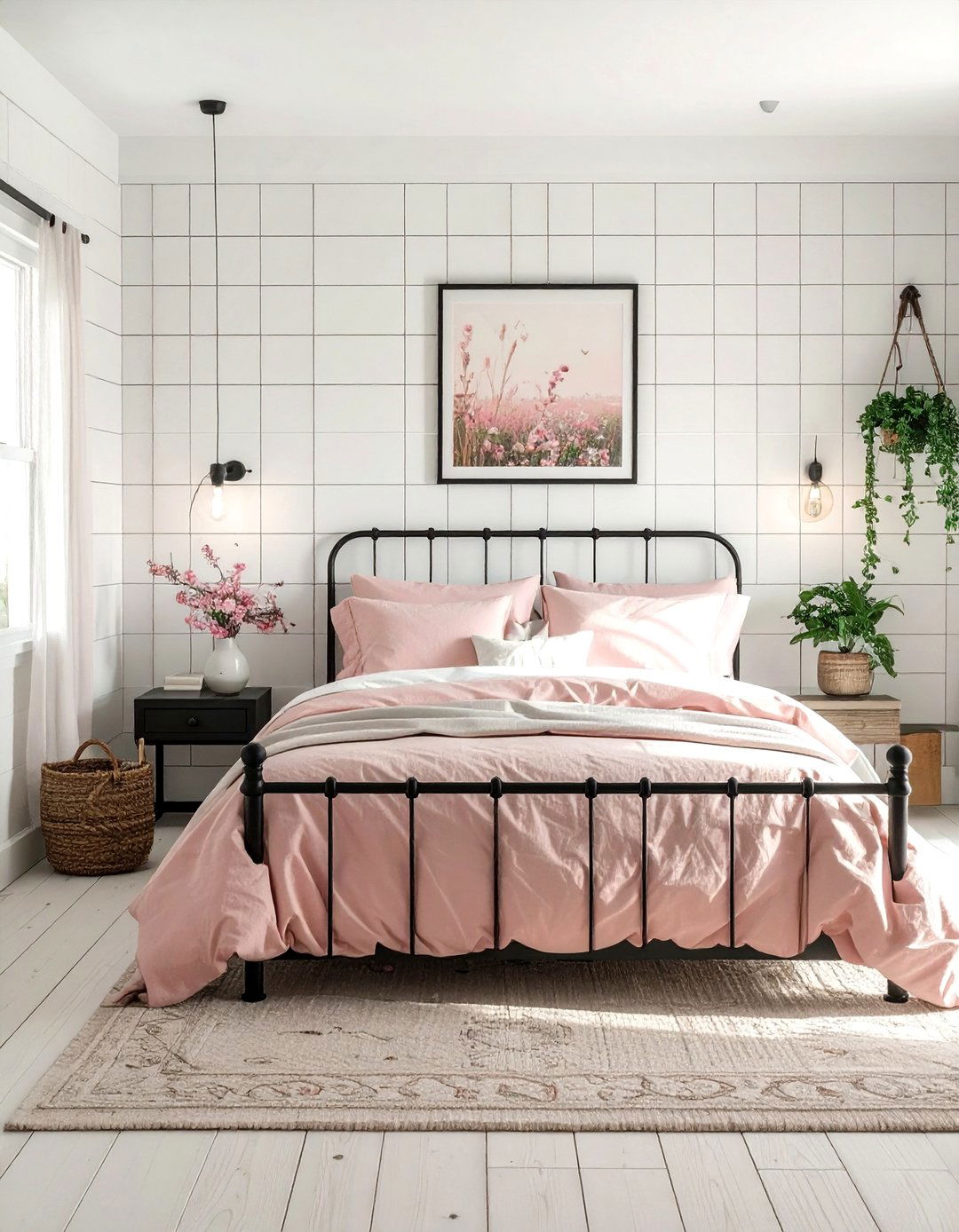 Modern farmhouse blush bedroom - 30 blush bedroom ideas
