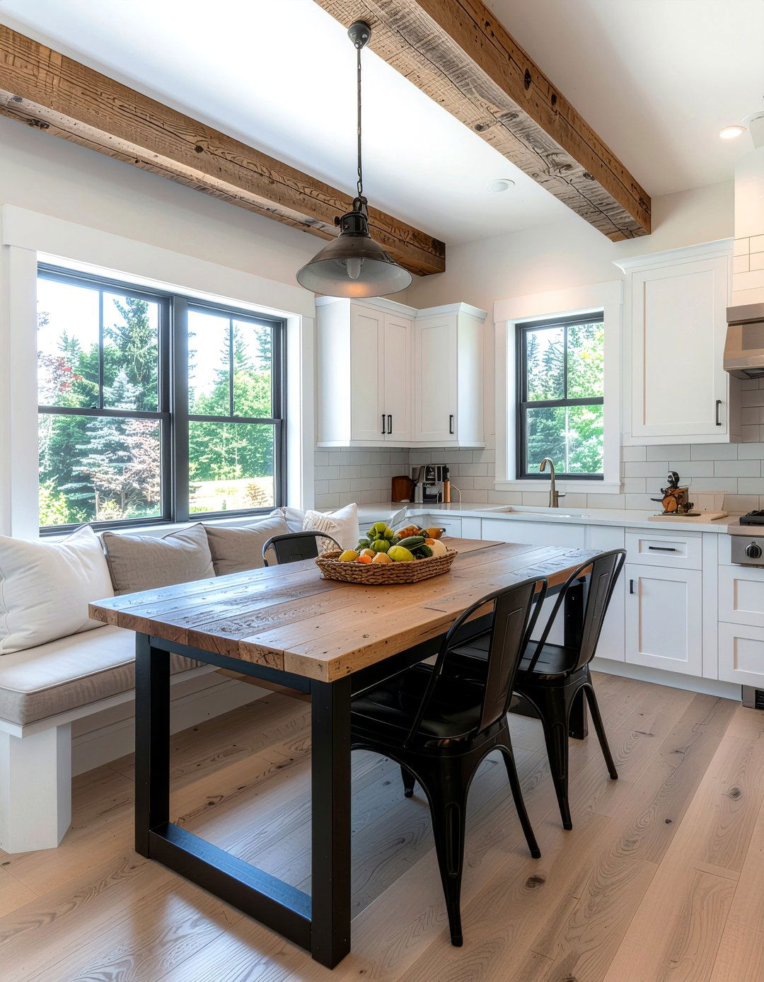 Modern farmhouse breakfast nook - 30 dining nook ideas