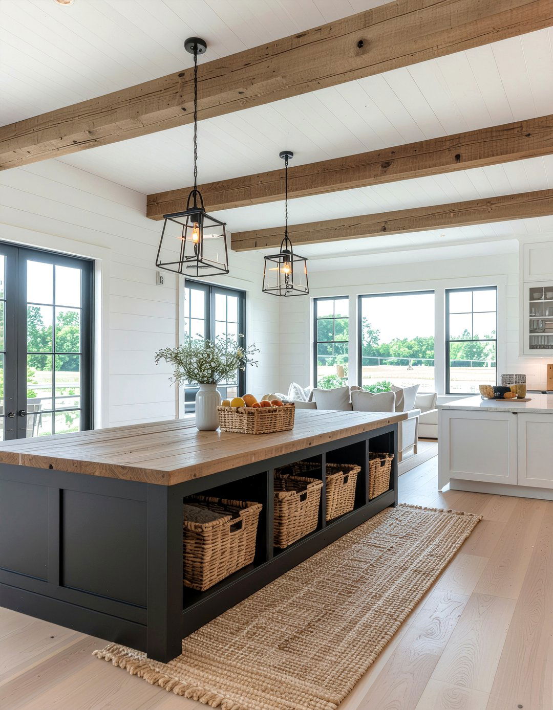 Modern farmhouse decor - 30 living room cathedral ceiling ideas