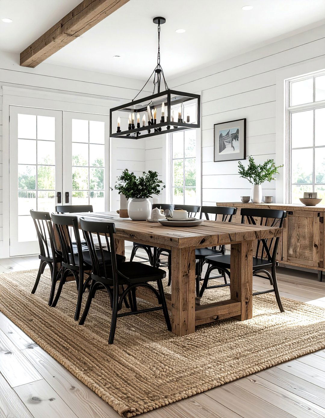 Modern farmhouse dining room - 30 dining room before and after ideas