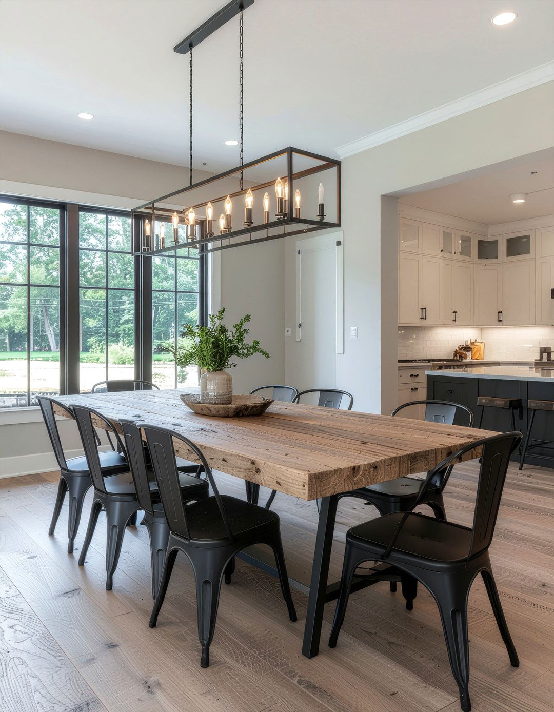 Modern farmhouse dining room - 30 dining room style mixing ideas