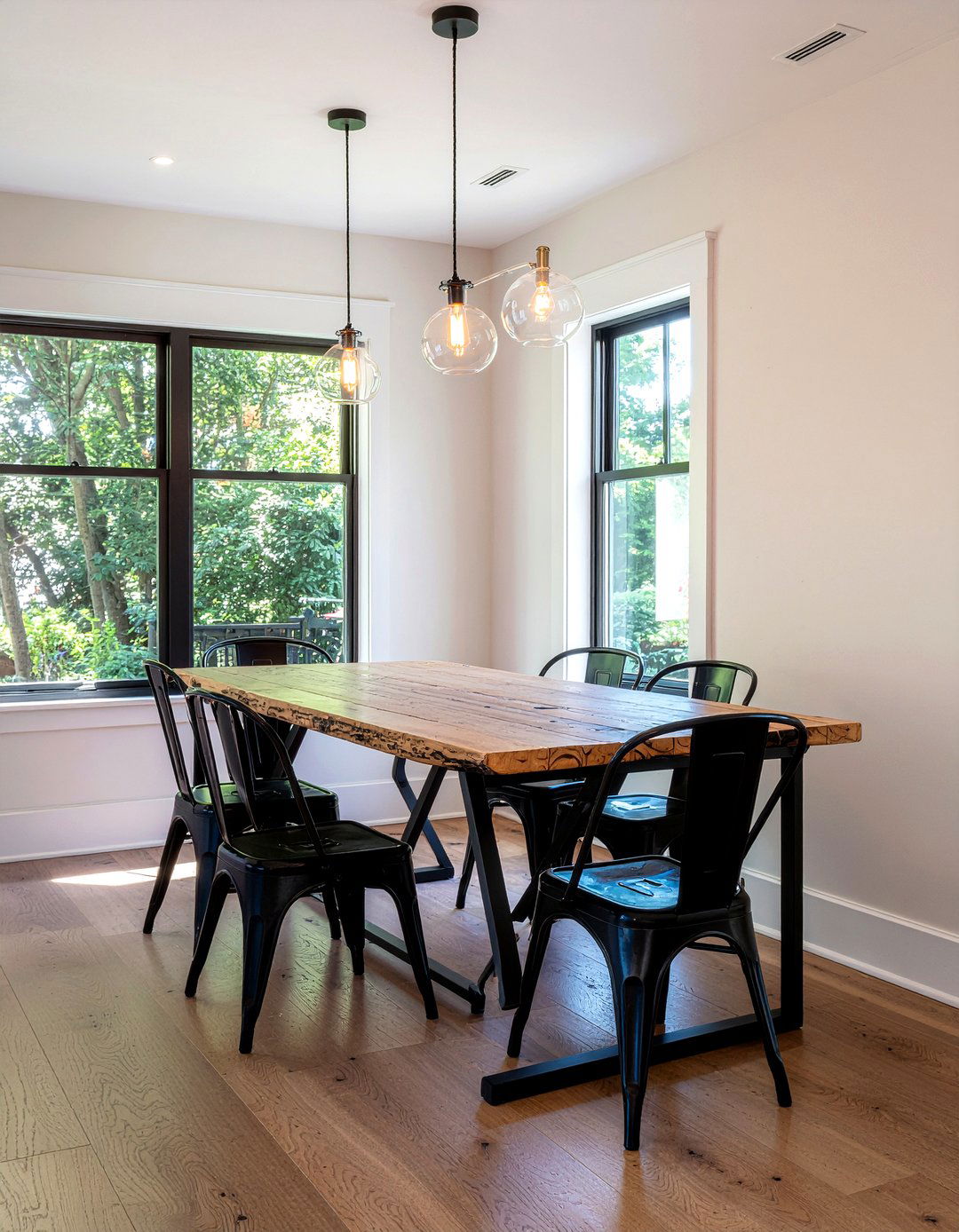 Modern farmhouse dining table - 30 easy dining room makeover ideas