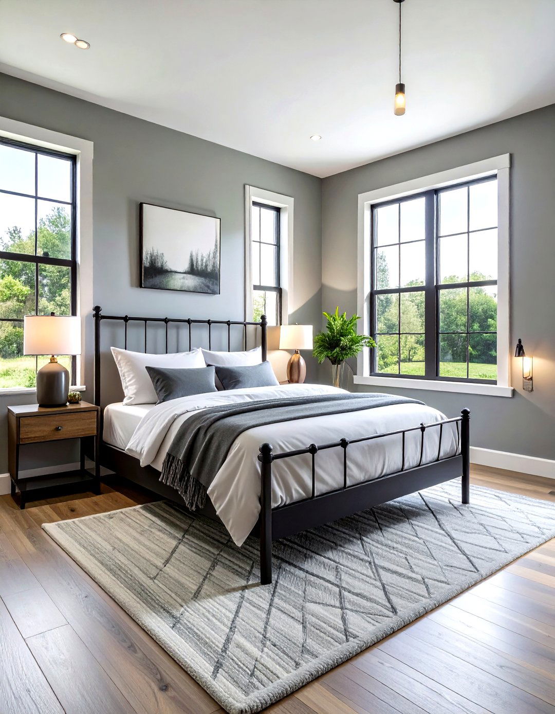 Modern farmhouse gray bedroom - 30 farmhouse gray bedroom ideas