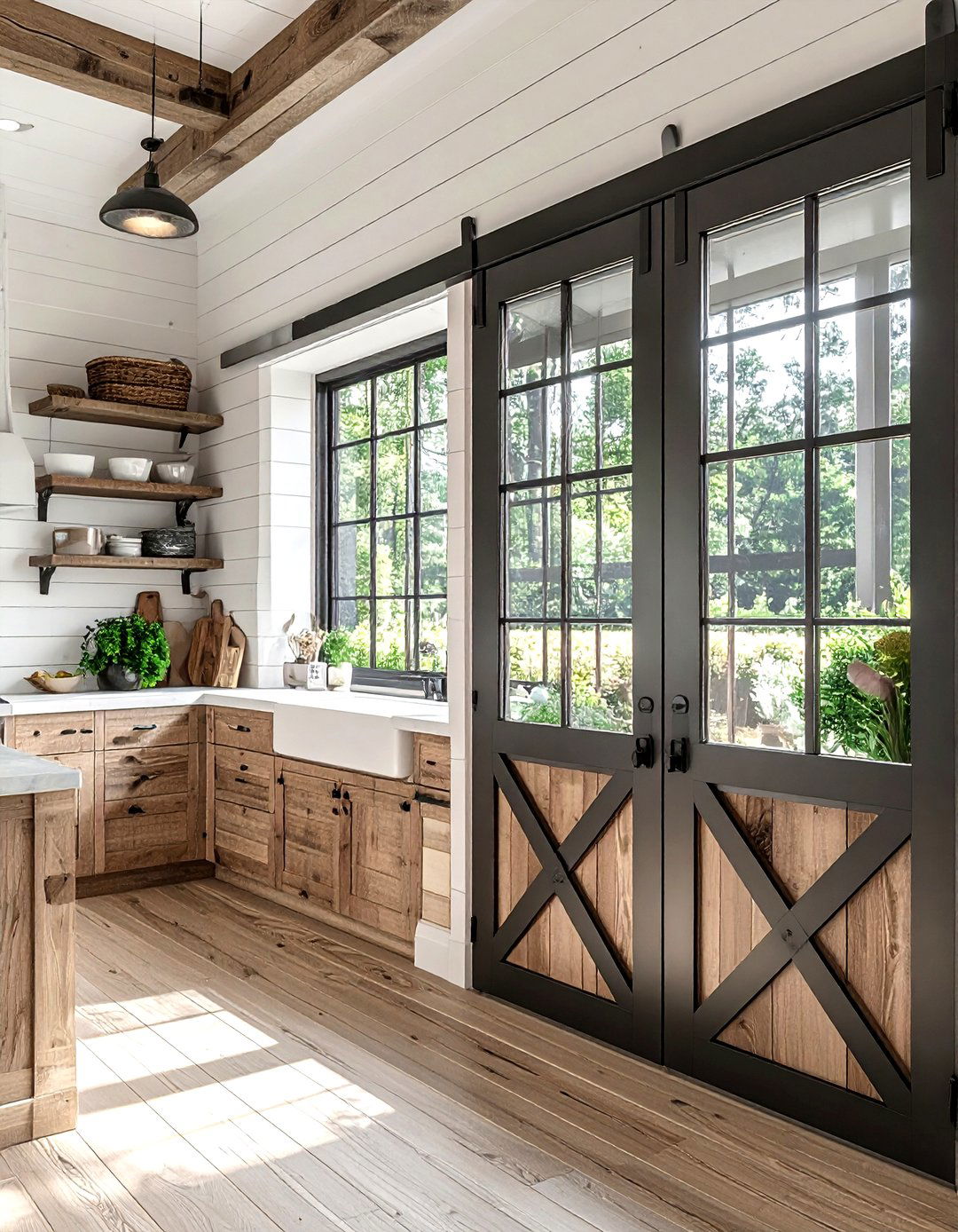 Modern farmhouse kitchen french door - 30 kitchen French door ideas