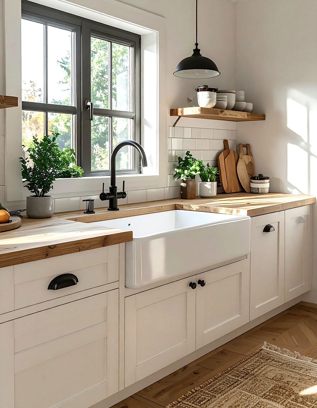 Modern farmhouse kitchen sink - 30 Nordic kitchen ideas
