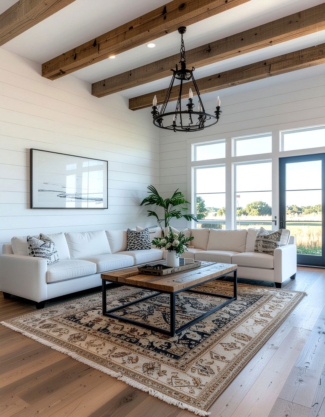 Modern farmhouse living room - 30 living room transformation ideas