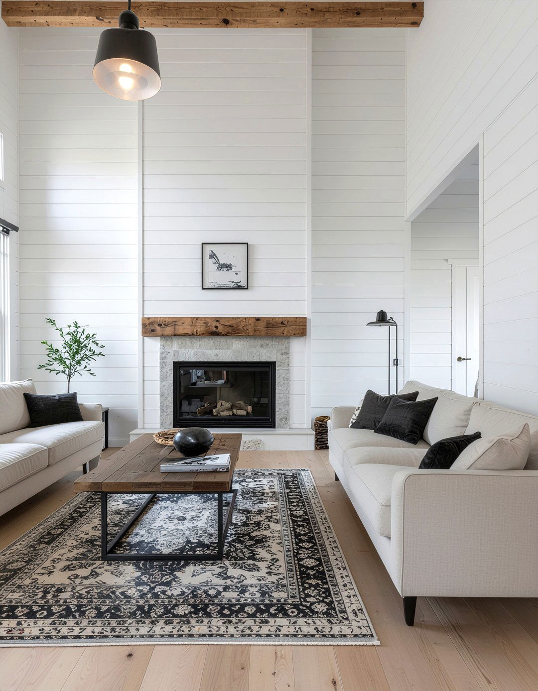 Modern farmhouse living room - 30 new build living room ideas