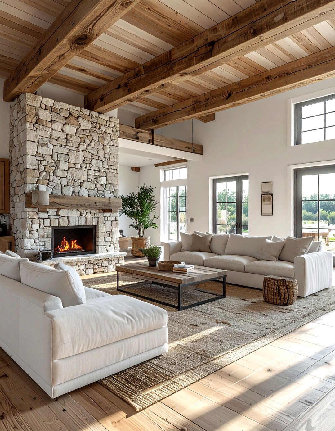 Modern farmhouse open floor plan - 30 open concept living room ideas