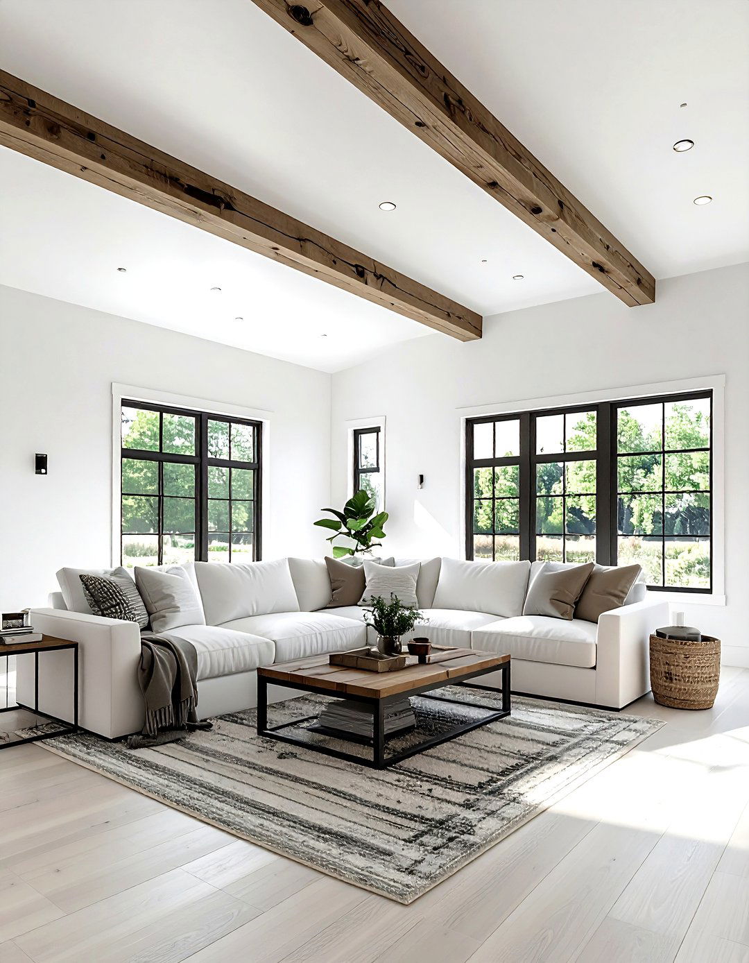 Modern farmhouse smooth ceiling - 30 living room smooth ceiling ideas