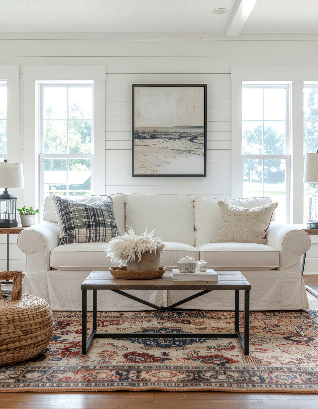Modern farmhouse sofa - 30 living room sofa ideas