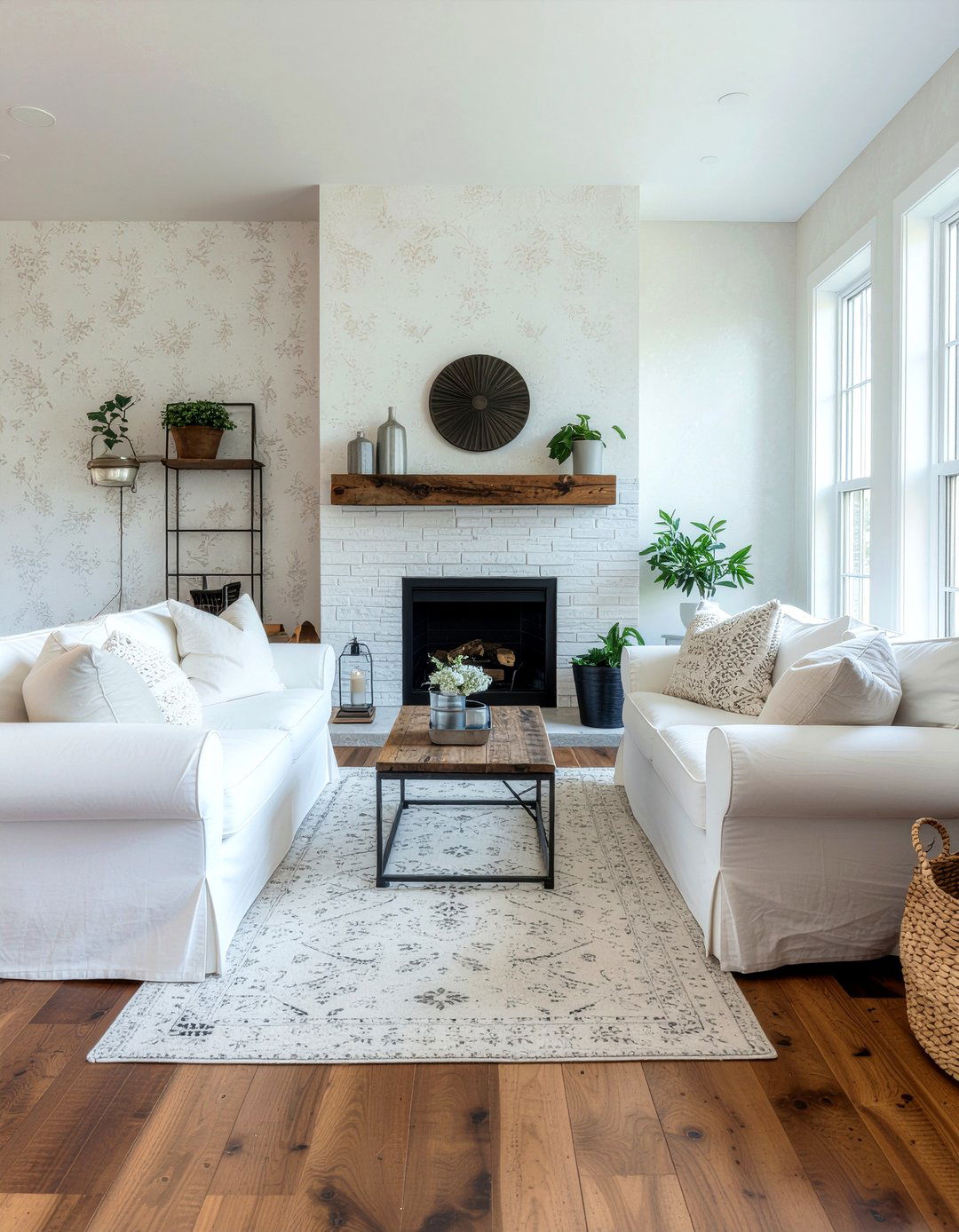 Modern farmhouse wallpaper - 30 living room neutral wallpapers