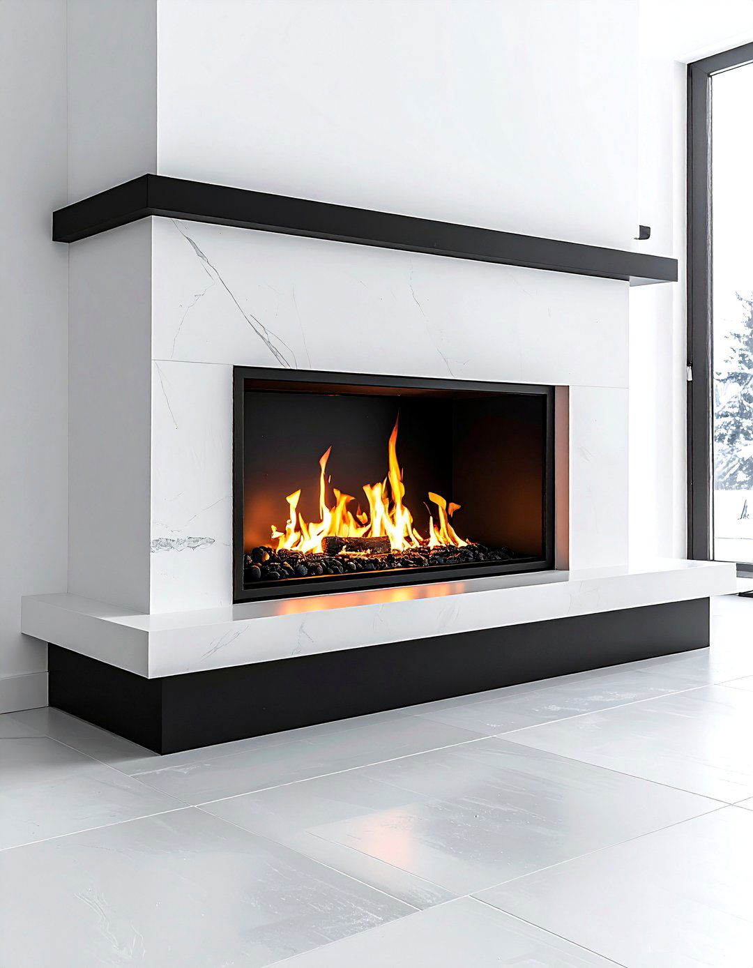 Modern fireplace design - 30 modern clean decor ideas
