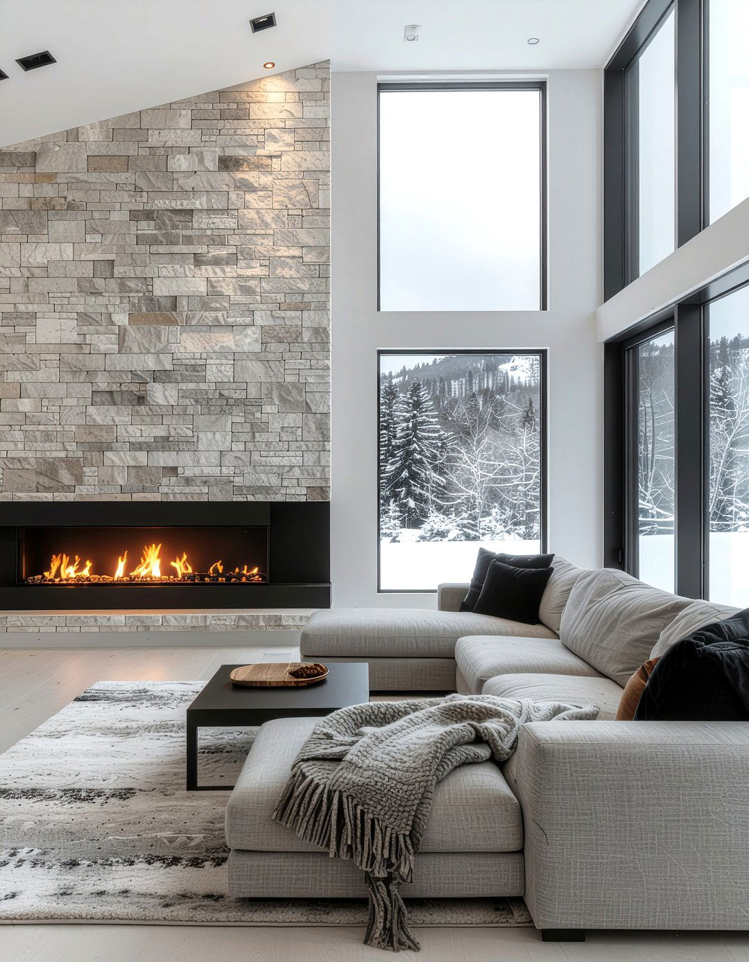 Modern fireplace living room - 30 modern living room ideas