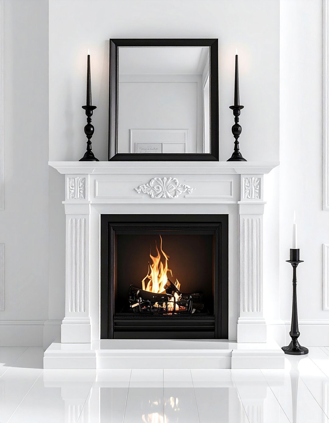 Modern fireplace mantel - 30 Real Simple decor ideas