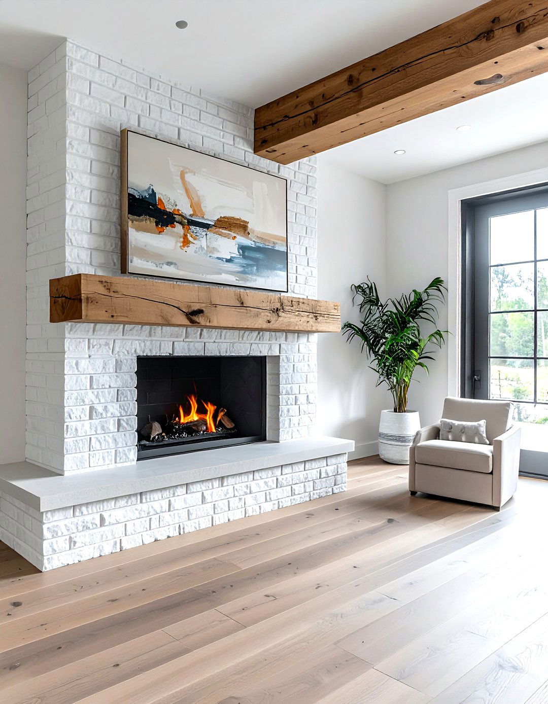 Modern fireplace mantel - 30 crisp decor ideas