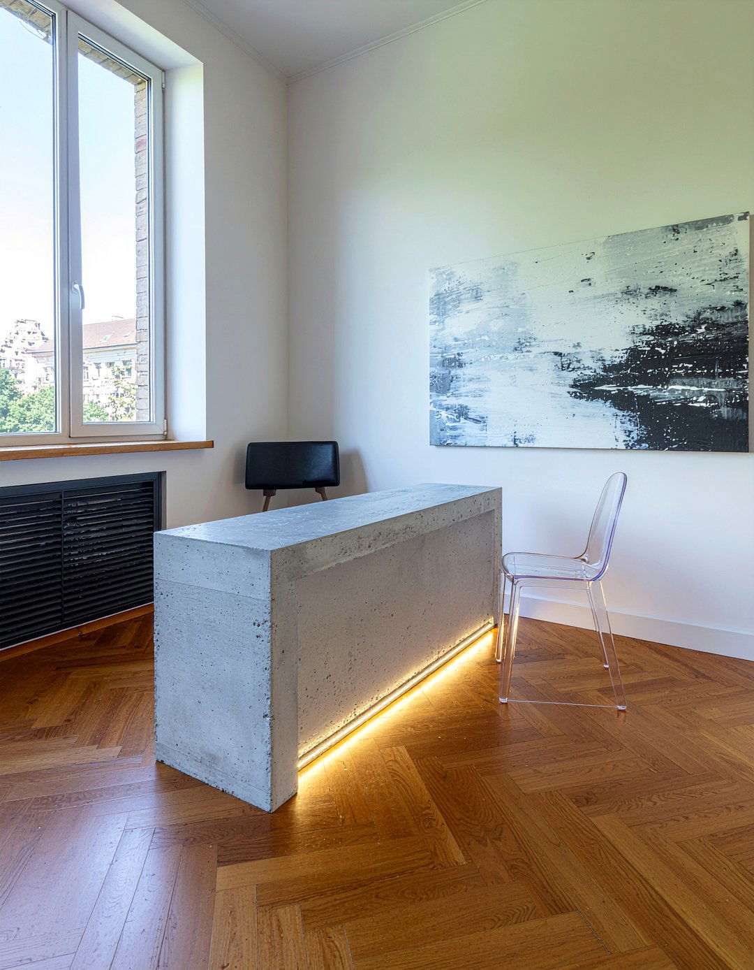 Modern floating desk - 30 bedroom built-in desks