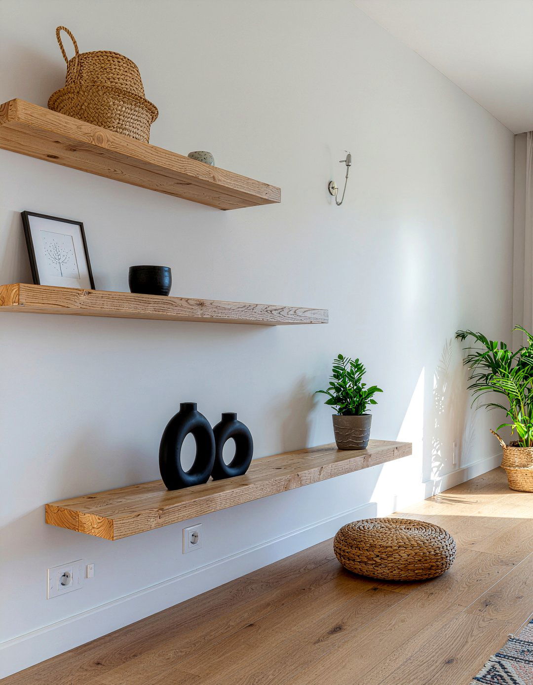 Modern floating shelves - 30 living room built-in bookcases