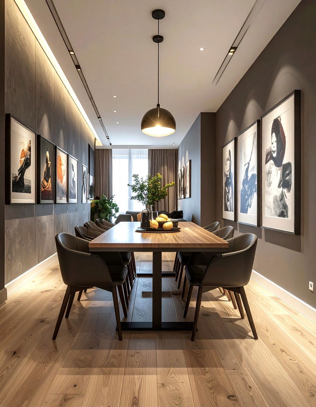 Modern galley dining room - 30 narrow dining room ideas