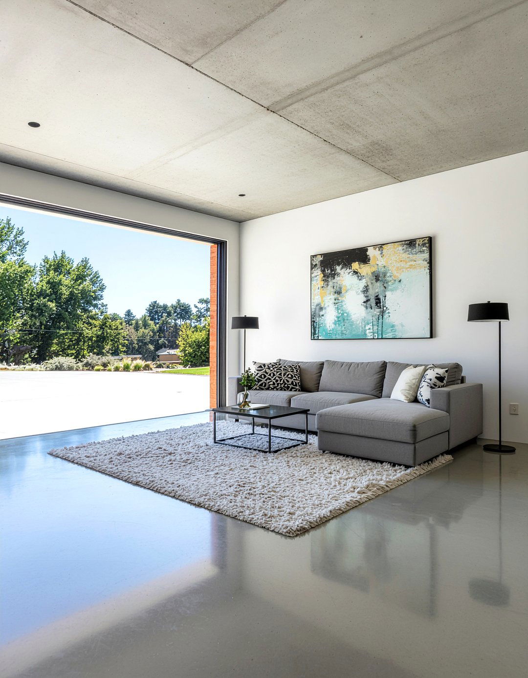 Modern garage living room - 30 converted garage living room ideas