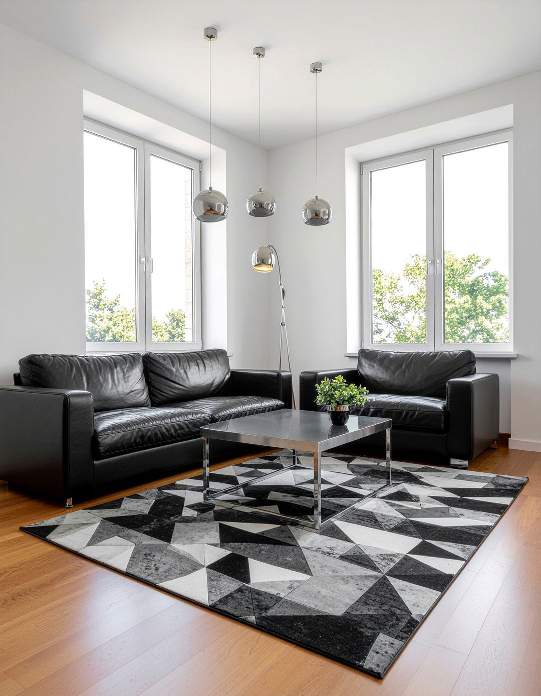 Modern geometric rug living room - 30 living room area rugs