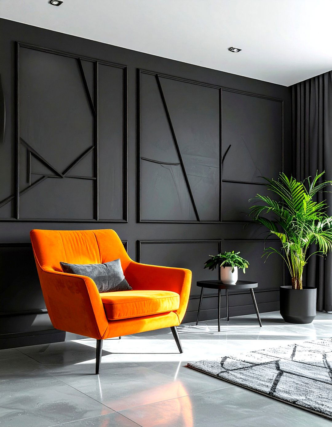 Modern geometric wainscoting - 30 living room wainscoting ideas