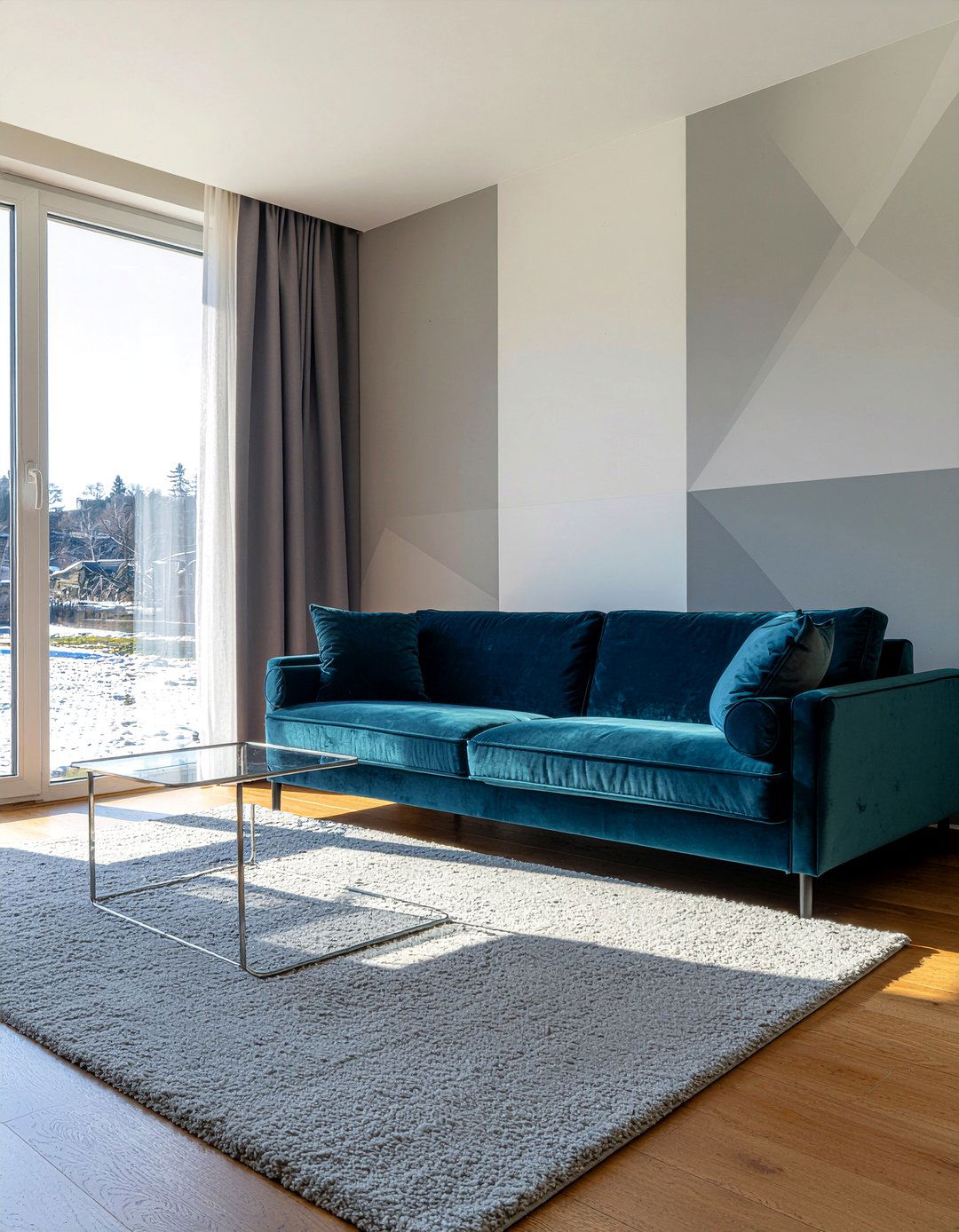 Modern geometric wallpaper - 30 living room geometric wallpapers