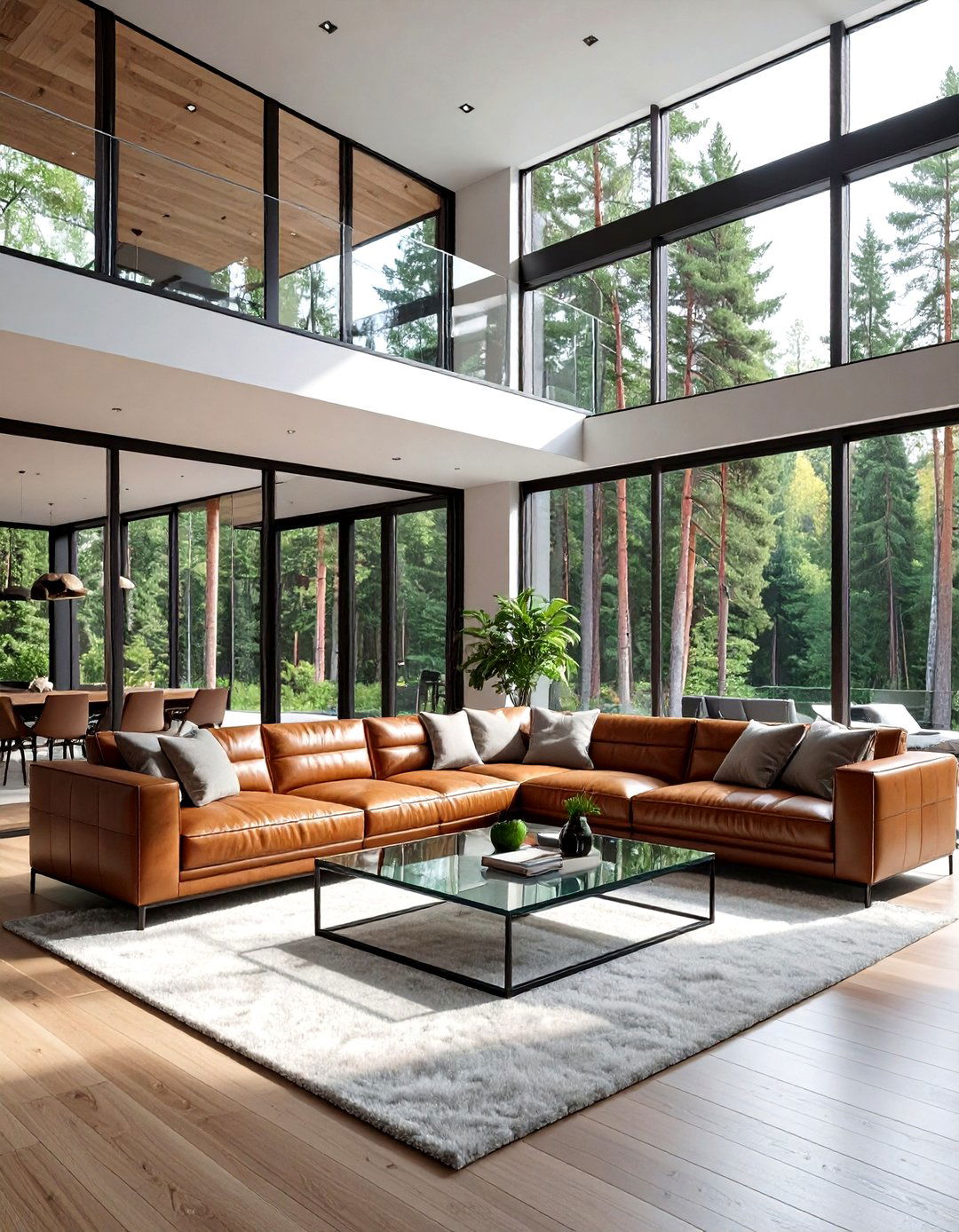 Modern glass cabin - 30 living room cabin furniture ideas