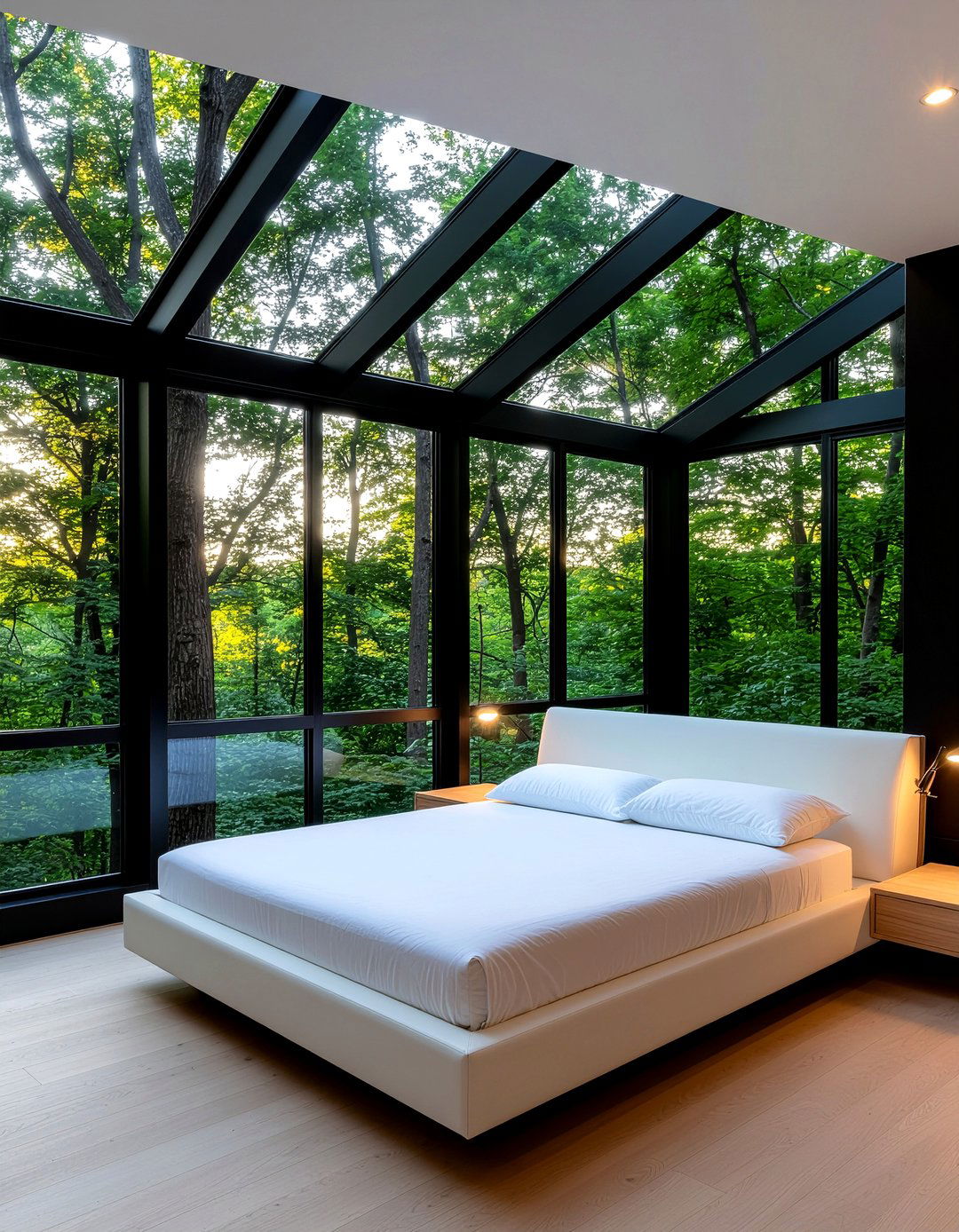 Modern glass treehouse - 30 treehouse bedroom ideas