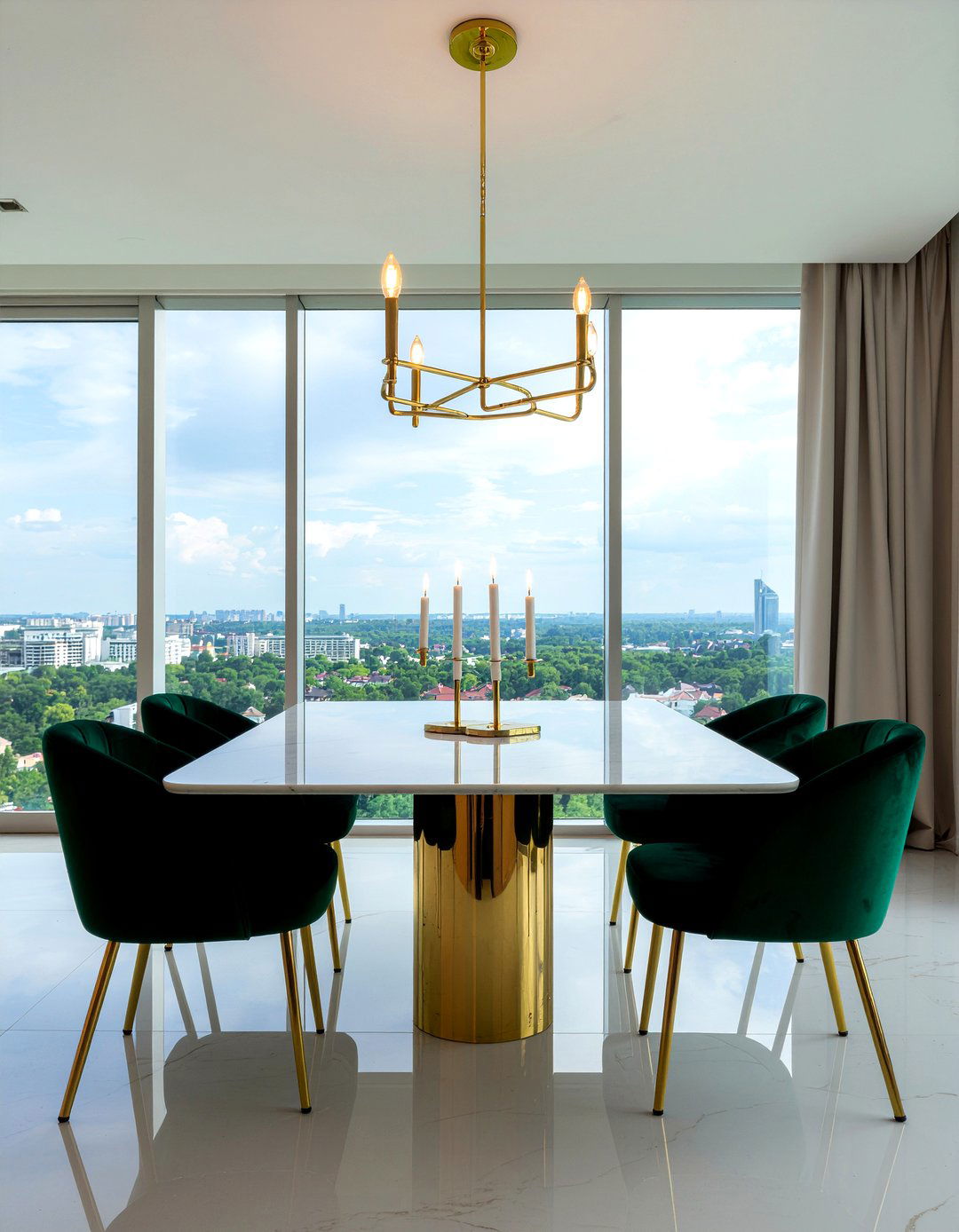 Modern gold candle chandelier - 30 candle chandelier dining room ideas