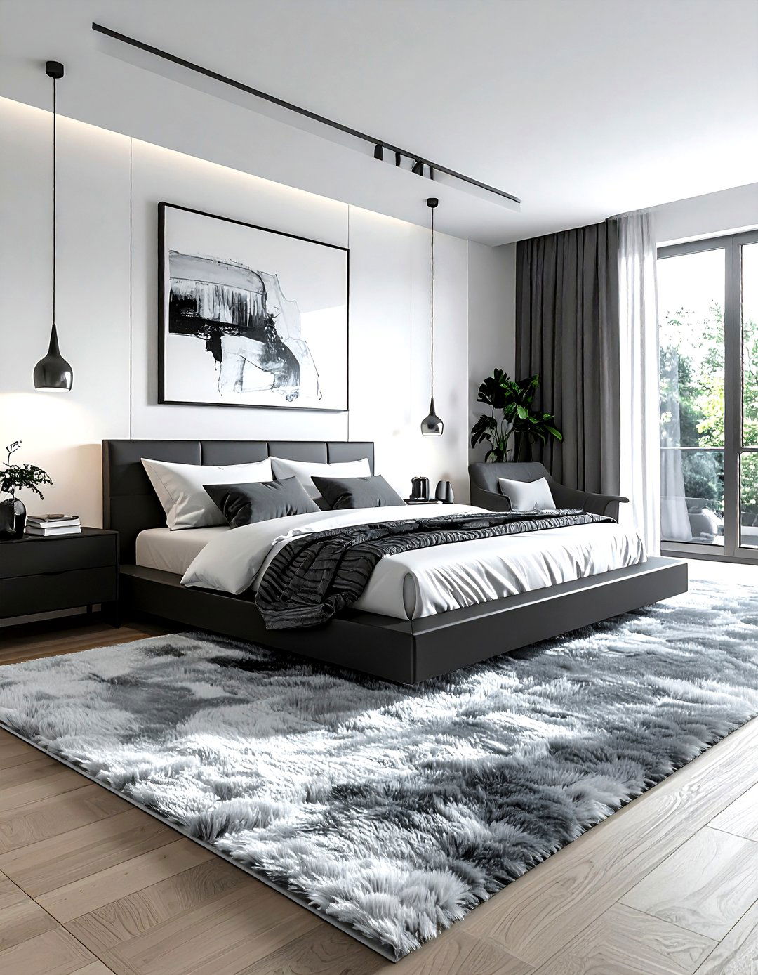 Modern gray and white bedroom - 30 gray and white bedroom ideas