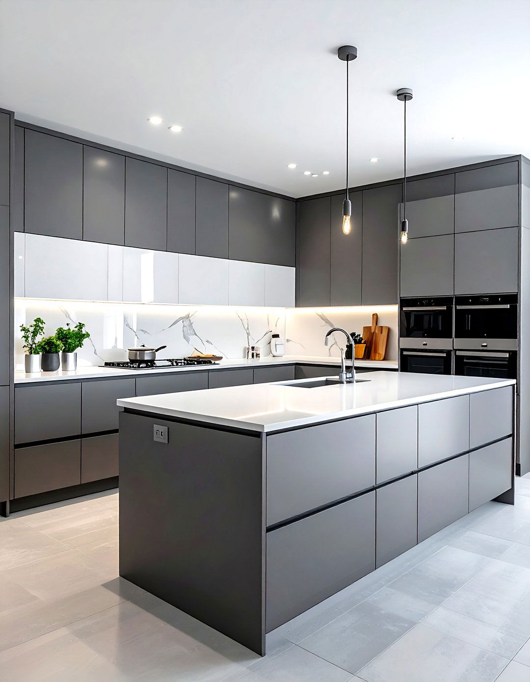 Modern gray and white kitchen - 30 gray and white kitchen ideas