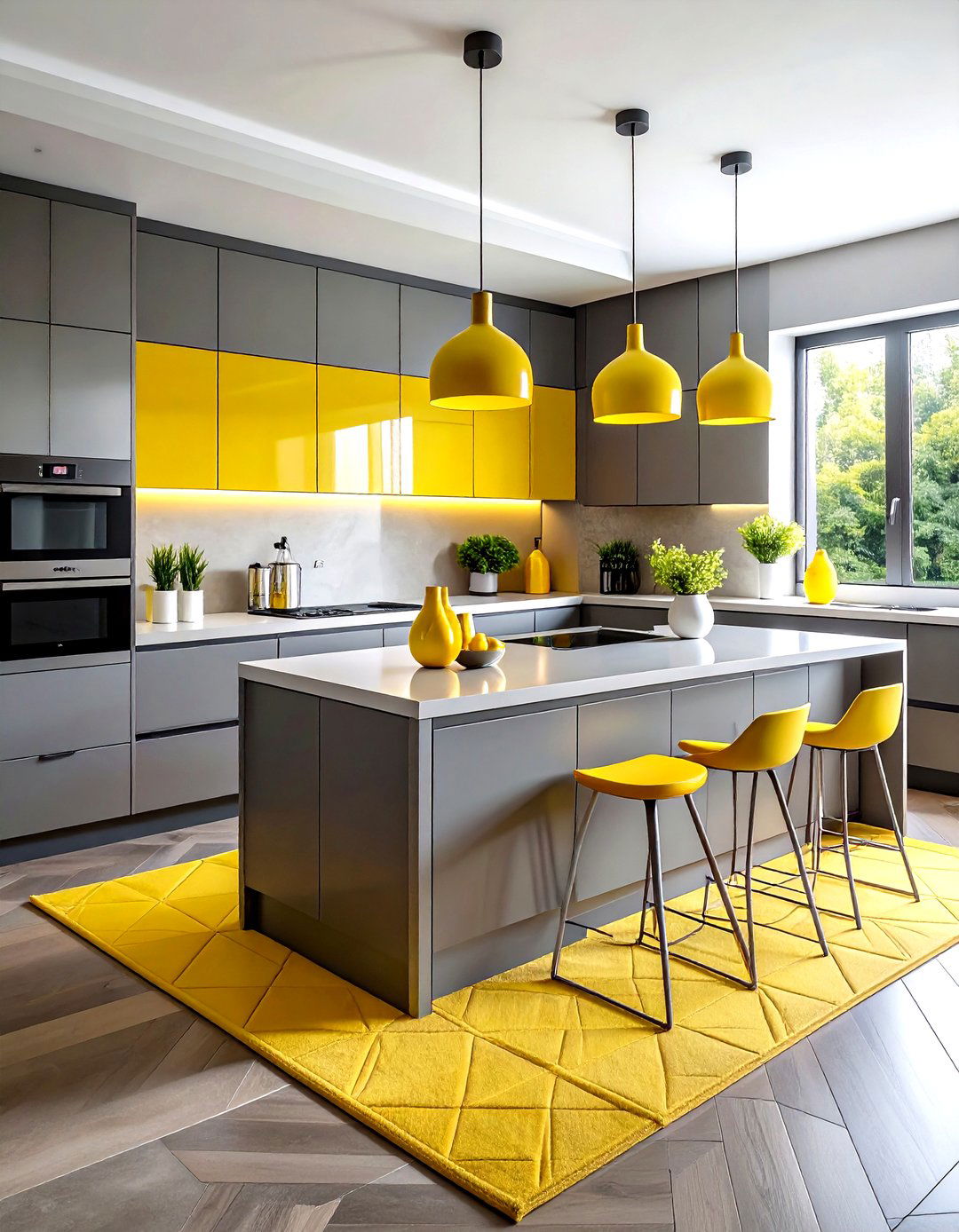 Modern gray and yellow kitchen decor - 30 gray and yellow kitchen ideas