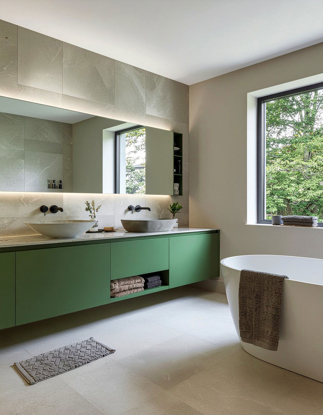 Modern green bathroom - 30 forest green bathroom ideas