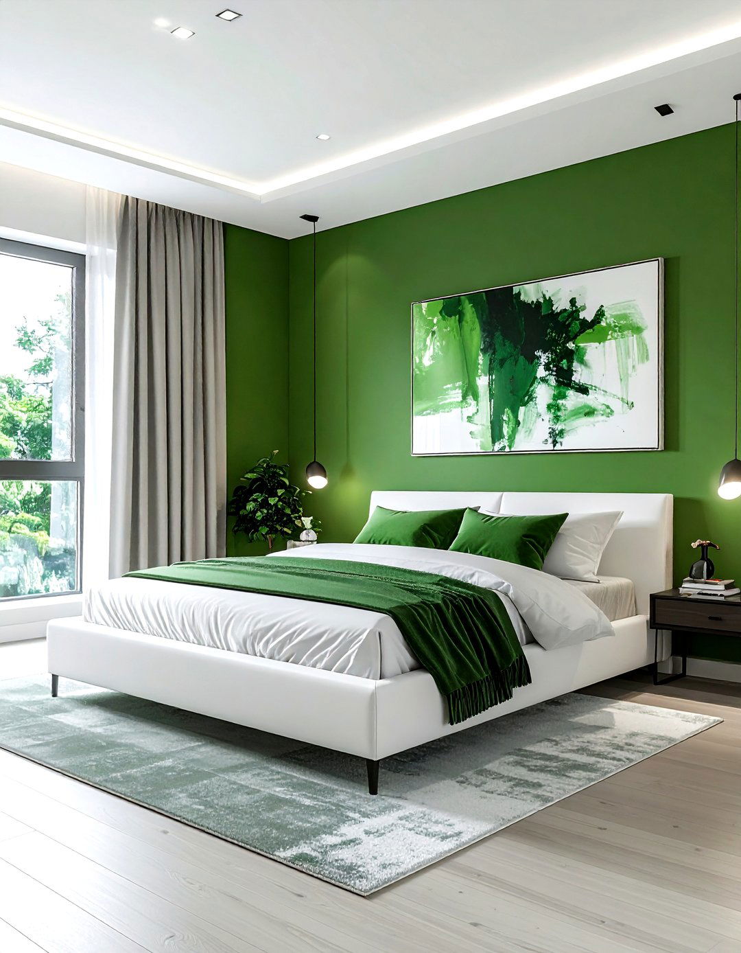 Modern green bedroom - 30 cool green bedroom ideas