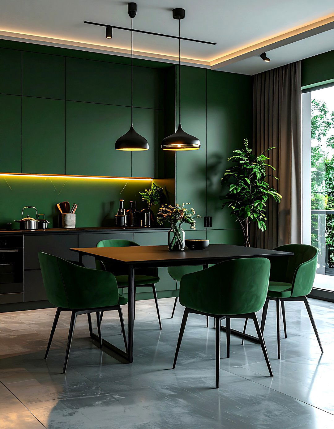 Modern green dining room - 30 green dining room decor ideas