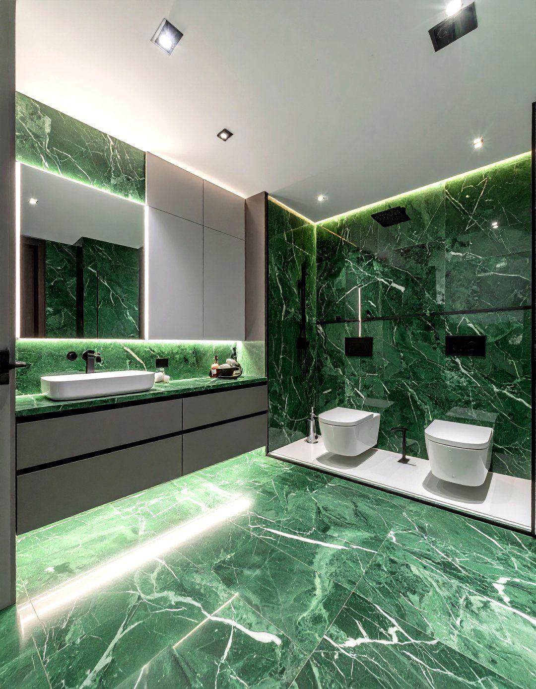 Modern green marble bathroom - 30 green marble bathroom ideas