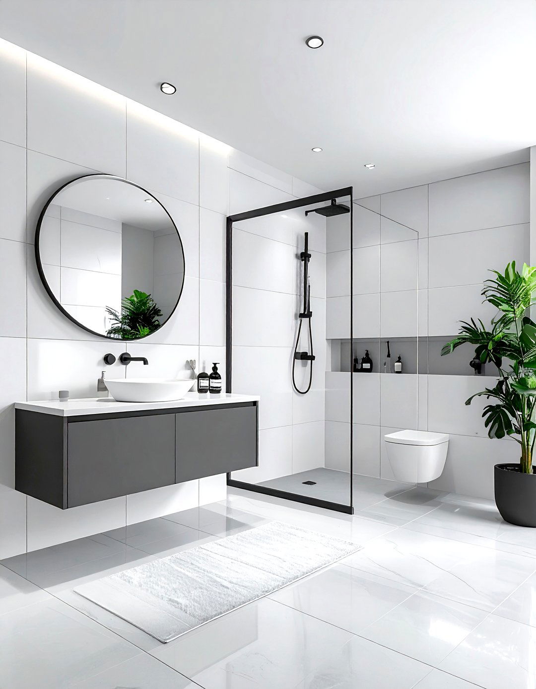 Modern grey and white bathroom - 30 grey and white bathroom ideas