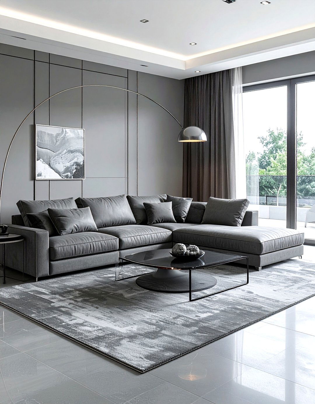 Modern grey living room - 30 minimalist grey living room ideas