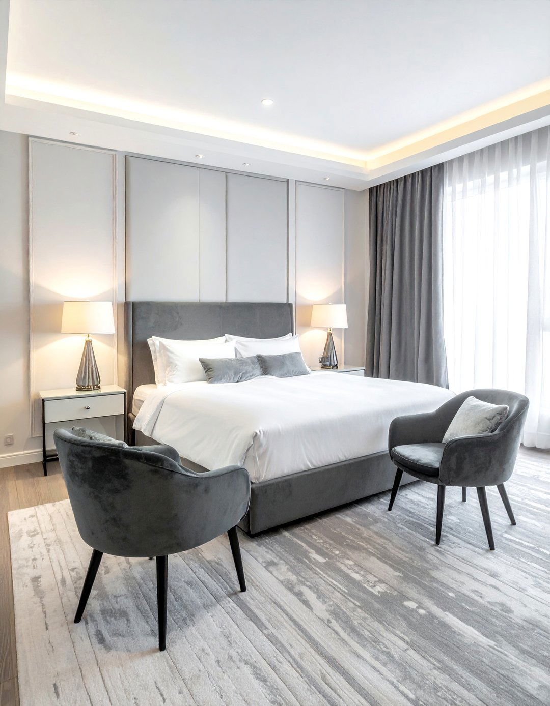 Modern hotel bedroom - 30 show home bedroom ideas