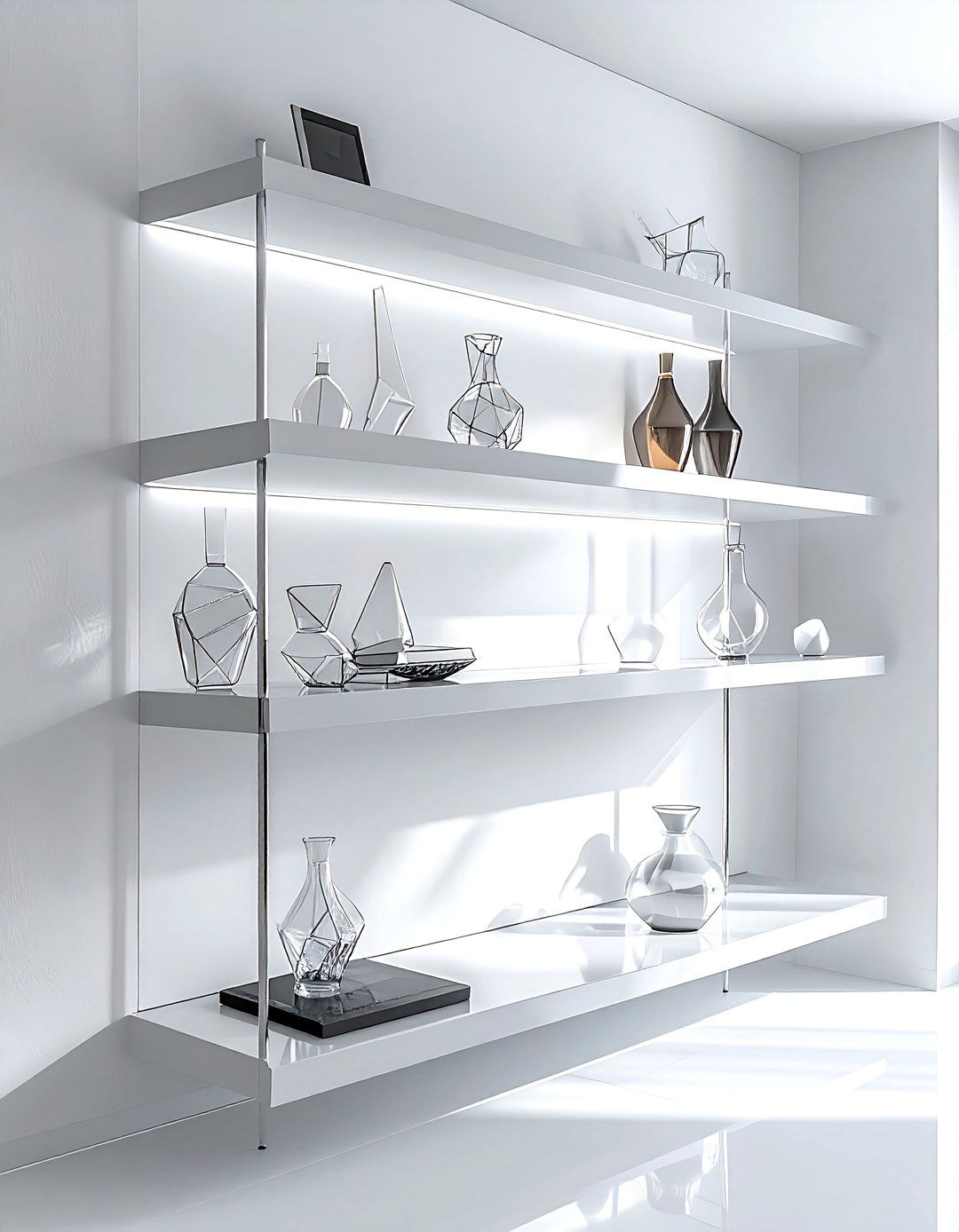 Modern ladder shelf - 30 living room ladder shelf ideas