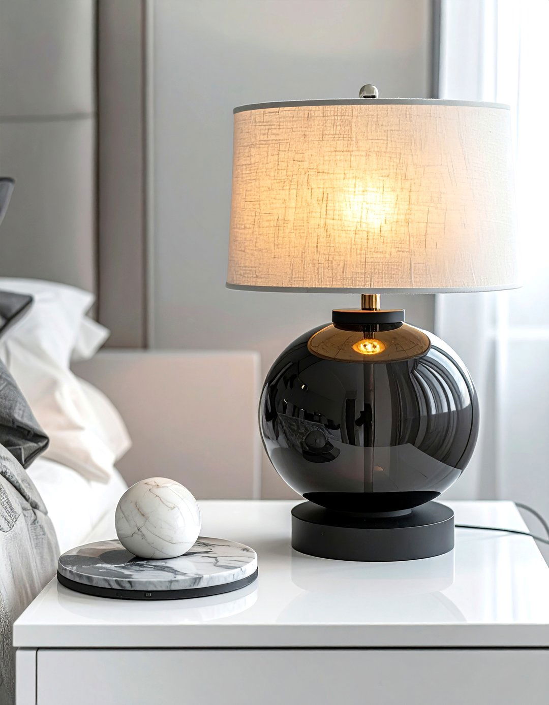 Modern lamp for bedroom - 30 nightstand styling ideas